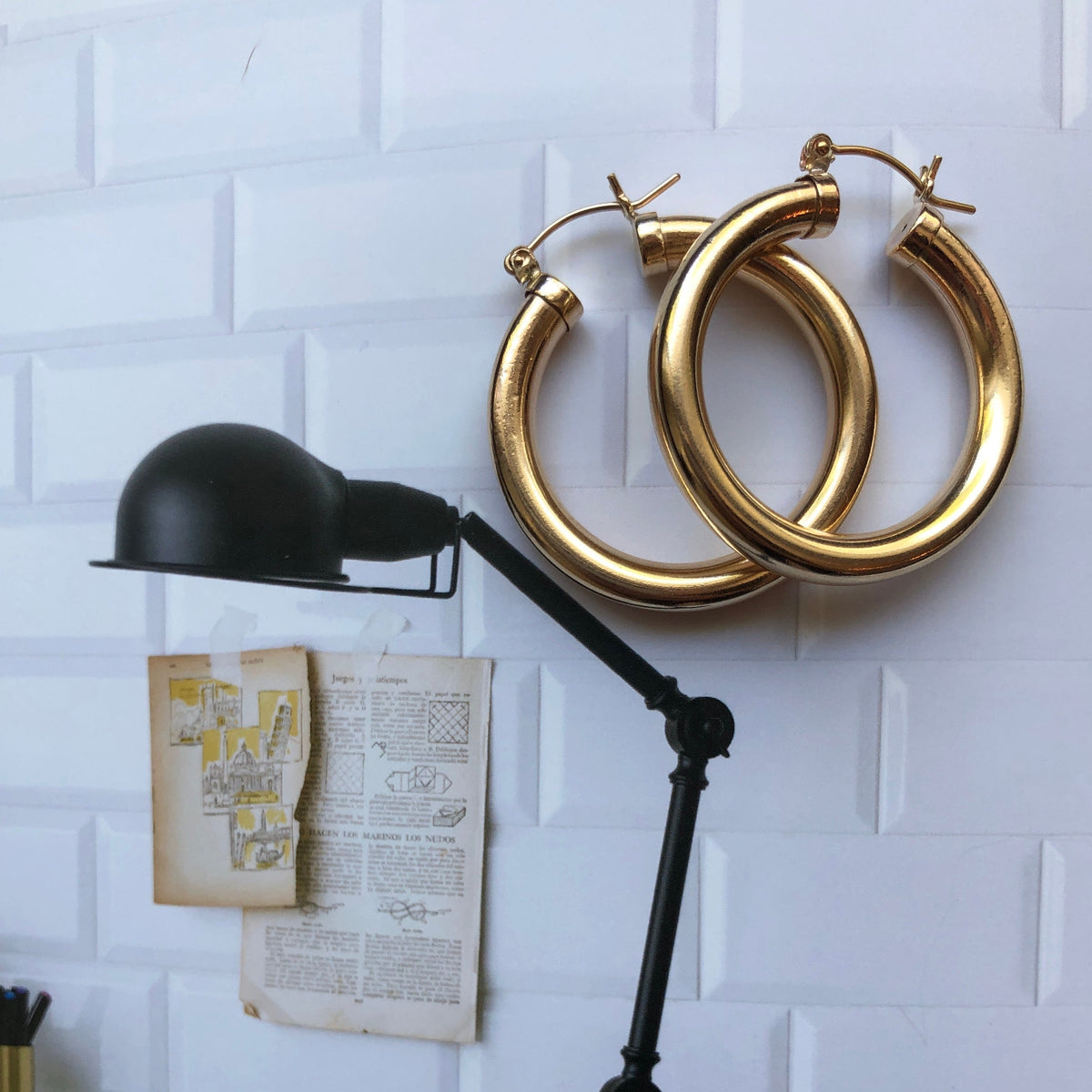 Natalie Hoops (Mini) Yellow Gold / Pair