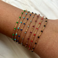 Enamel Gem Bracelets