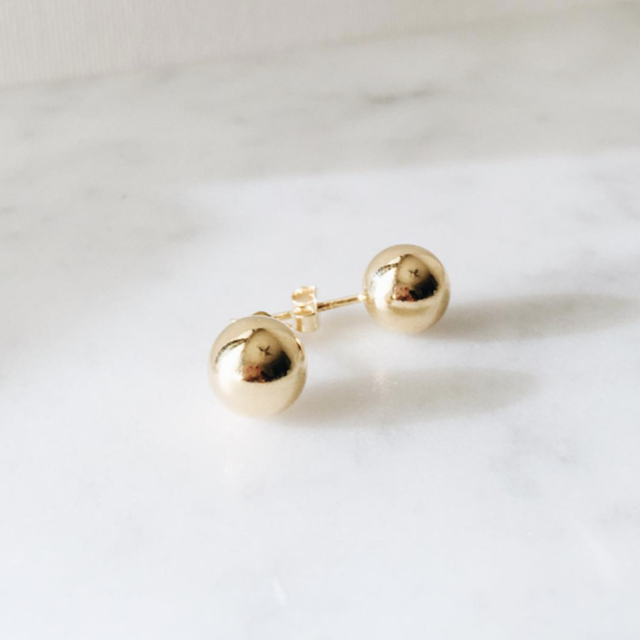 Gold Ball Earrings